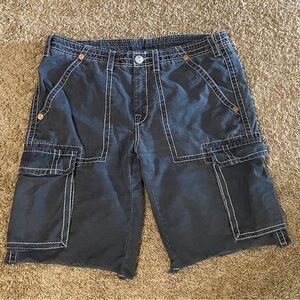 True Religion Dark Gray Cargo Shorts